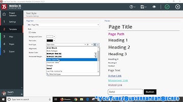 How to Change the Font Style, Text Size and Colour within Website X5