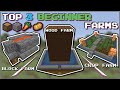 Minecraft Top 3 Early Game Farms - for Beginners [NO Redstone]