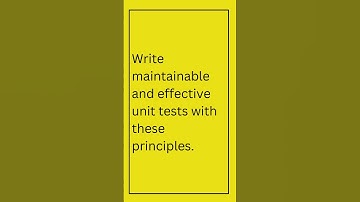 5 Best Practices for Writing Unit Tests #ai #testing #interview