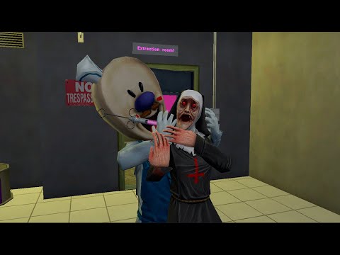 Ice Scream 4 father wants to kill a Nun, Ice Scream 4 made a vaccine funny animation part 163