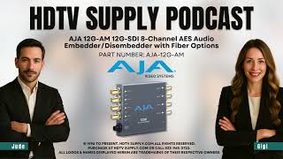 AJA 12G-AM 12G-SDI 8-Channel AES Audio Embedder/Disembedder with Fiber Options