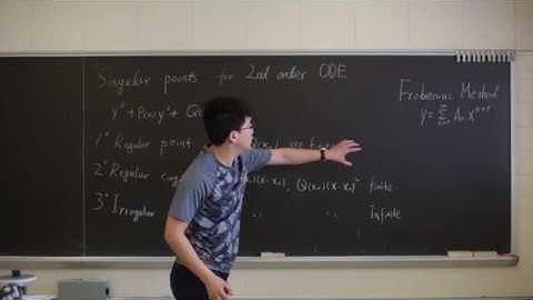 Singular points for 2nd order ODE