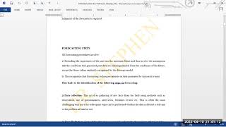 Financial modelling and forecasting Course outlines and Topic one lecture.