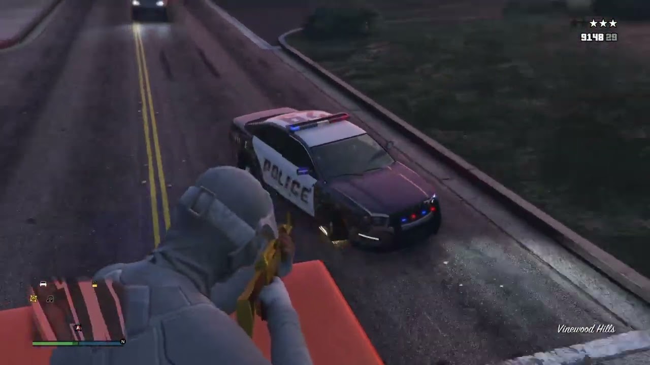 Police chase in parmedic van