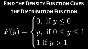 Find the Density Function Given the Distribution Function