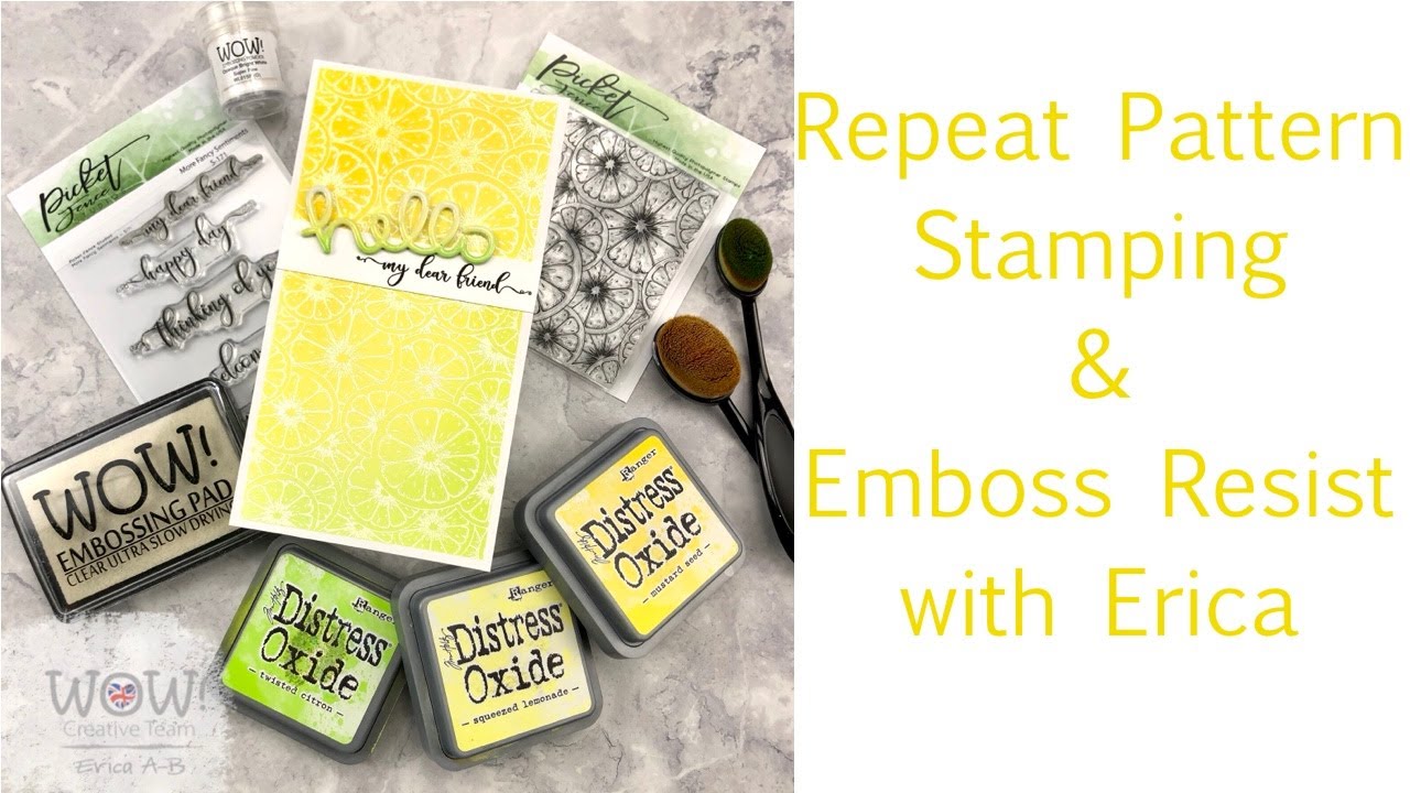 Repeat Stamping and Emboss Resist with Erica - YouTube