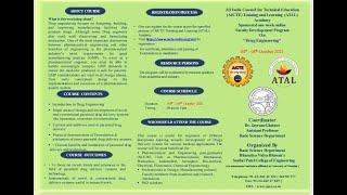 Day 2/Session 3 AICTE ATAL Sponsored One Week Faculty Development Program on ‘Drug Engineering’