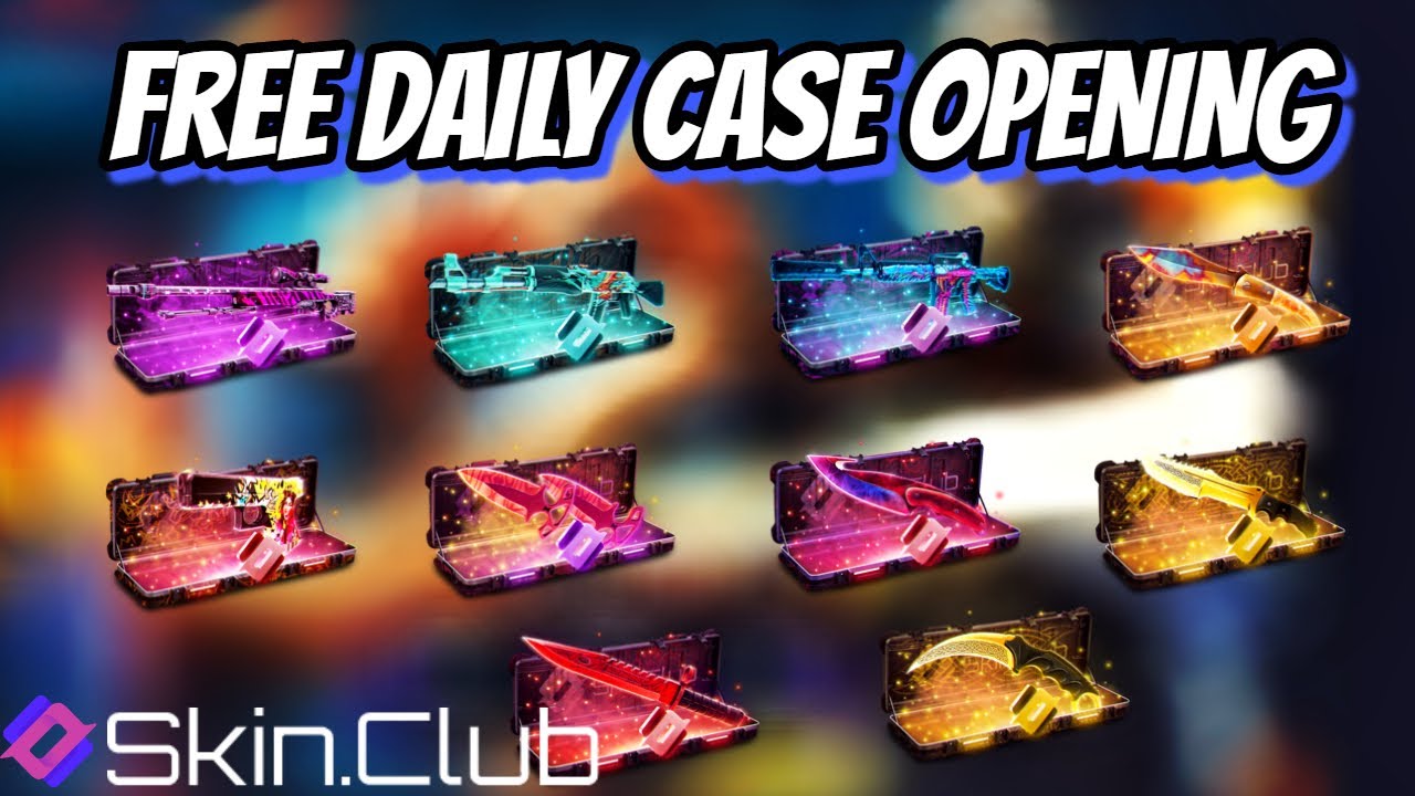 Skinclub Free Daily Case Opening at Level 90 - YouTube