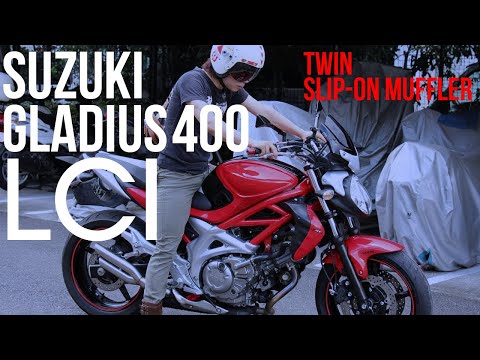 グラディウス400 Suzuki Gladius 400 LCI Slip on Muffler - YouTube