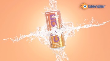 PRODUCT ANIMATION IN BLENDER 3.6 - ”WATER SPLASH” | FLUID SIMULATION - TUTORIAL #blender