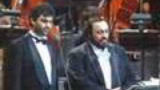 Andrea Bocelli & Luciano Pavarotti "Mattinata" on stage chords