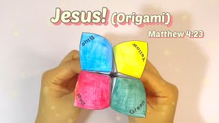 [SSCL / Craft / Jesus' Miracles / Sunday School Activities / Bible / Matthew/  ] " JESUS! (Origami)