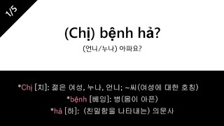 🥇Part 2 | 베트남어 독학 (단어 + 예문 5문장)
