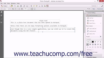 Editing Text - Adobe Acrobat XI Training Tutorial Course