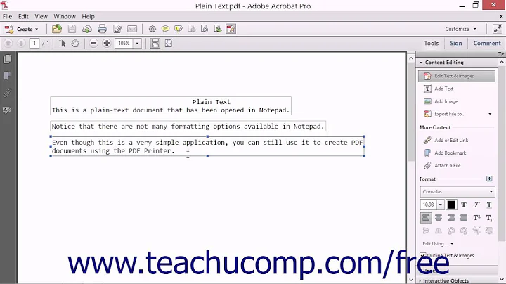 Editing Text - Adobe Acrobat XI Training Tutorial Course
