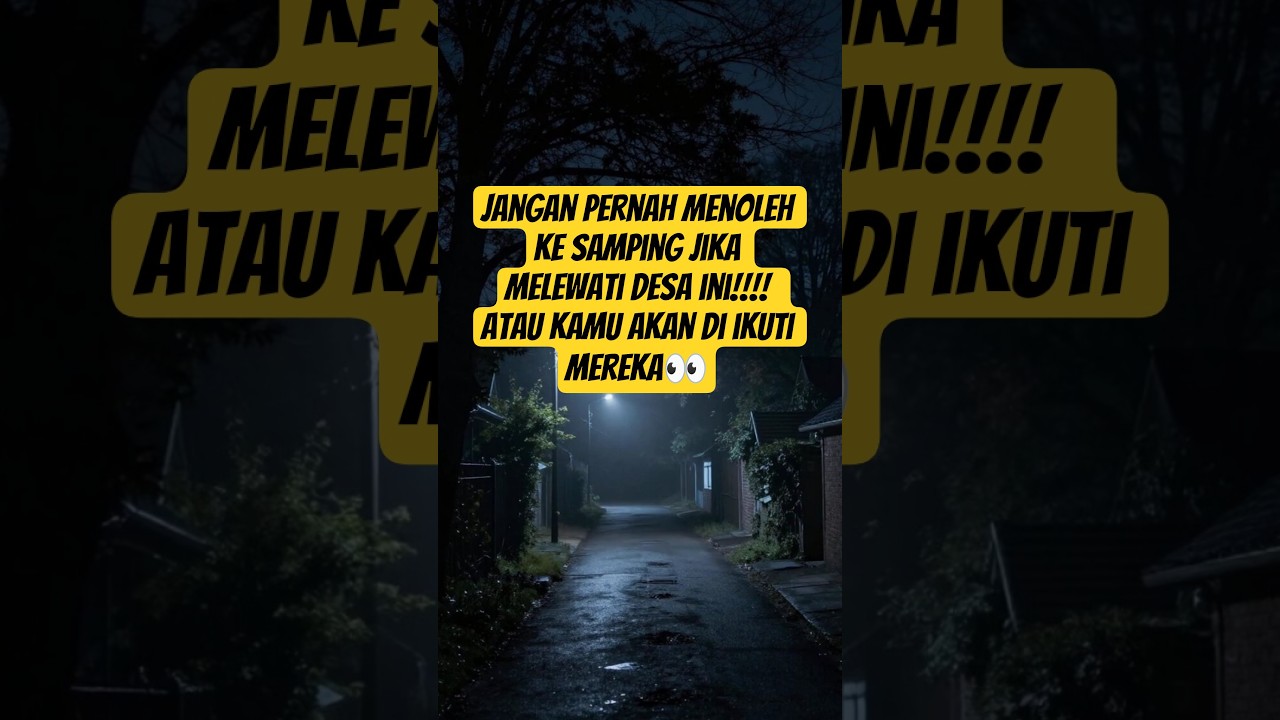 JANGAN MENOLEH! Mitos Mengerikan Jalan Desa Ini Terekam Kamera 😱 