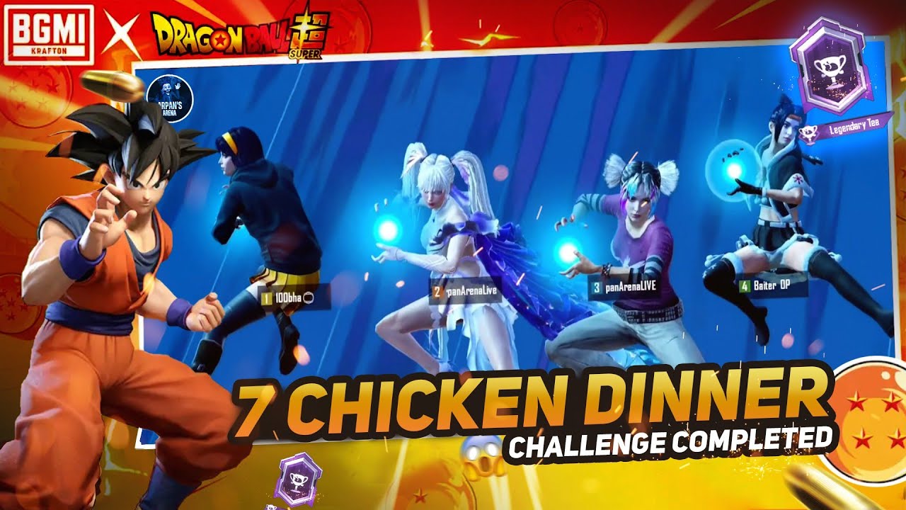 7 Chicken Challenge Completed 🔥🔥🔥 Got the Legendary Team Title 😍 Xsuit giveaway for free #bgmi