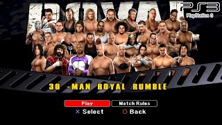 WWE SmackDown VS Raw 2008 PS3 - 30-Man Royal Rumble #1 [2K][mClassic]