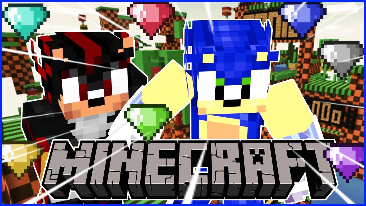 СОНИК И ШЕДОУ БЕГУТ ПО ЗЕЛЕНОМУ ХОЛМУ MINECRAFT