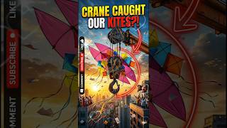 Crane vs Giant Kites Challenge!Our Kites Got Stuck on a HUGE Crane!Impossible Kite Accident Caught