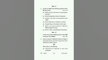 +3 (Bsc) 3rd Semester Botany Honours,Core-6 Question Paper 2020 Of Utkal University.#odisha