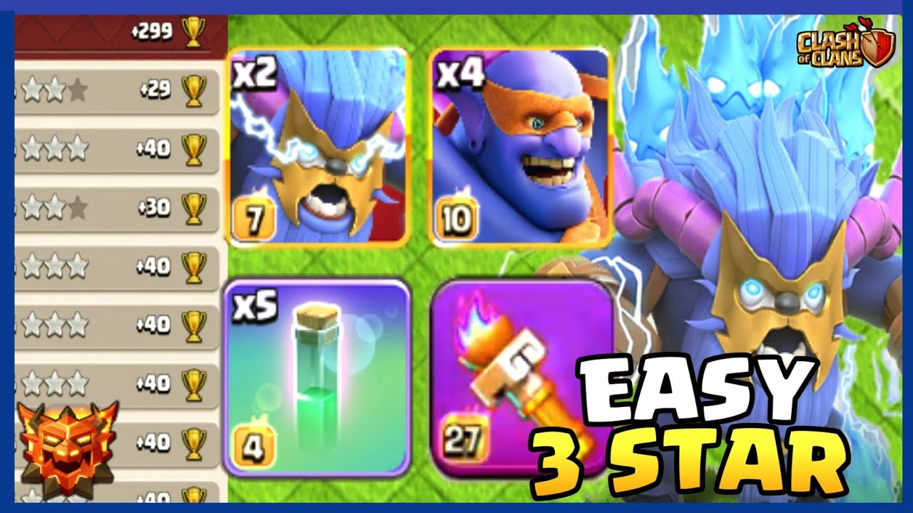 Best Army For Ranked Mode 🔥 Super Bowler + Super Yeti + Torch ❗ Easy TH18 Attack Strategy