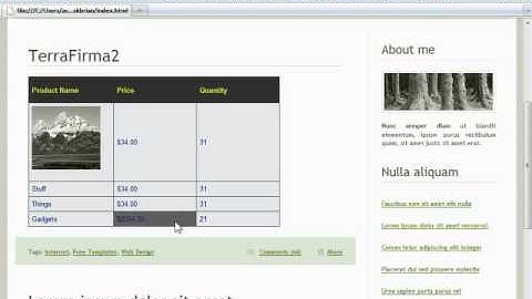 Cool Styling to Add to Tables in Dreamweaver
