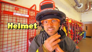 Blippi Learns At The Fire Station | Fire Engine and Fire Station Tour For Kids | Blippi Videos