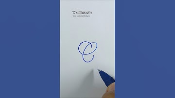 How to write C calligraphy?❤️🤍💚 #signature #shorts #autograph