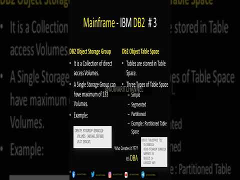 Mainframe - IBM DB2, DB2 Objects #mainframes #kumaritchannel