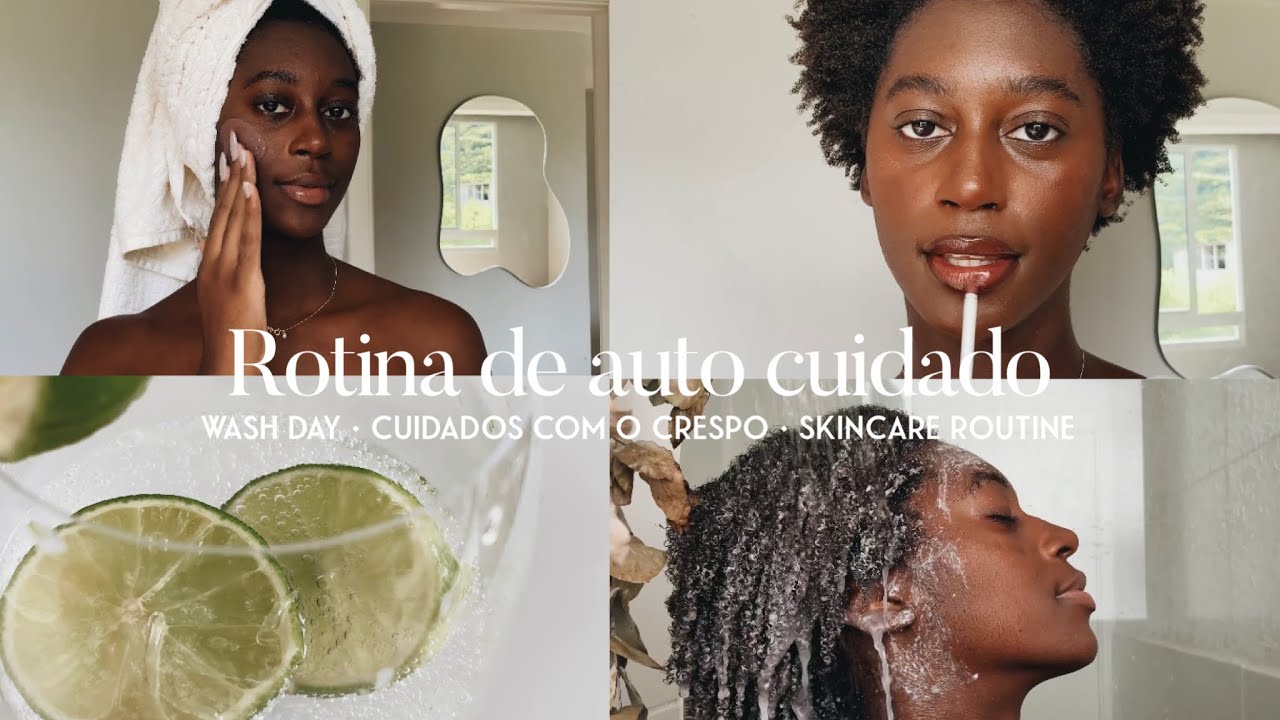 ROTINA DE AUTO CUIDADO| CABELO CRESPO 4C + SKINCARE ROUTINE