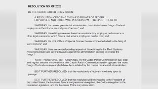Caddo resolutions opposing federal layoffs and cuts