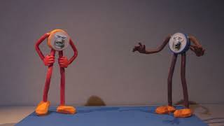 Stop-motion animation - dialogue between two characters (first pass)