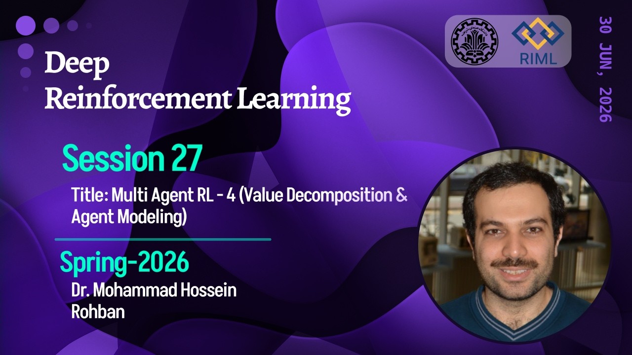Reinforcement Learning 2026 - Session 27