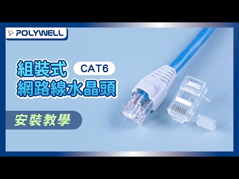 CAT6組裝式網路線水晶頭|安裝教學|POLYWELL 寶利威爾