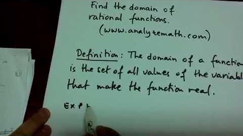 Find the Domain of Rational Functions
