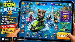 Talking Tom Jetski 2 - Gameplay Walkthrough - New Update Review (iOS/Android) Played on iPad screenshot 4