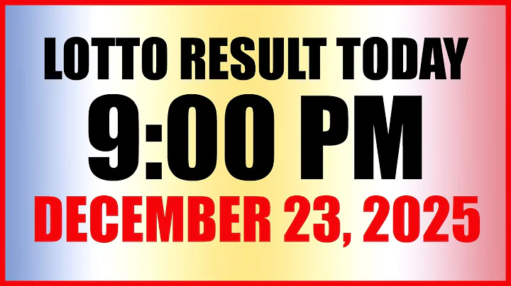 Lotto Result Today 9pm Draw December 23, 2025 Swertres Ez2 PCSO