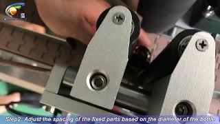 How to adjust labeling machine to different bottle size in 2 minutes???