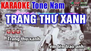 Trang Thư Xanh Karaoke Tone Nam | Nhạc Sống Thanh Ngân