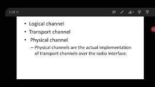 LTE Channel structure
