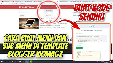 Cara membuat MENU dan SUB MENU di Blogger Template Viomagz 2023