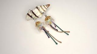 Glow In The Dark - UV Resin - Jellyfish Earrings #uvresin #jellyfish #earrings #tutorial #easy