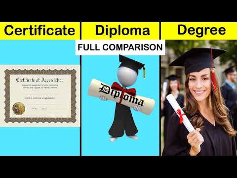 Video: Care este diferența dintre o diplomă și un certificat de absolvire?