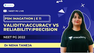 PSM Imagethon | NEETPG 2022 | Validity:Accuracy vs Reliability:Precision | Dr Neha Taneja