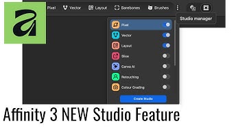 AFFINITY 3 NEW Studio Create & Update & Customise | How To | Update Tools