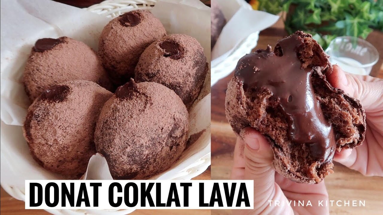 ⁣DONAT COKLAT LAVA dari Filipina | Triple Chocolate Donut | choco Lanay Donut