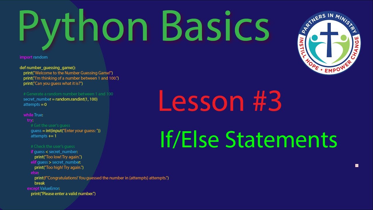 Python basics 3 if statements - YouTube