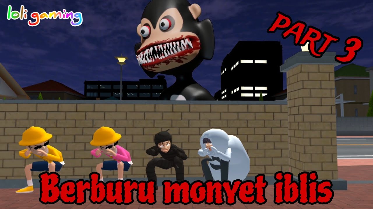 monyet iblis ep 3 yuta dan teman2 berburu monyet iblis😱sakurasimulatoridprops😊mio