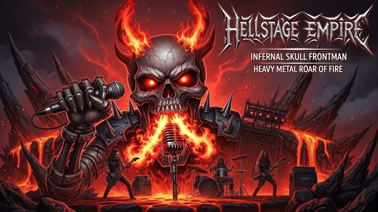 ⚡ Best Music HELLSTAGE EMPIRE 🔥 Infernal Skull Frontman 🎧 Heavy Metal Roar of Fire